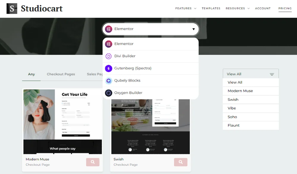 design pages using your favorite builder